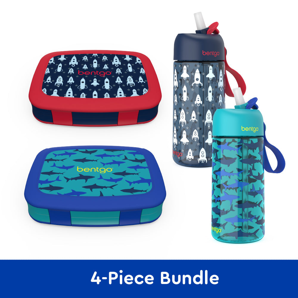 bentgo-kids-prints-lunch-boxes-and-water-bottles-v2 bentgo-lunch-box-bottle-bundle-rocket-shark-1.jpg